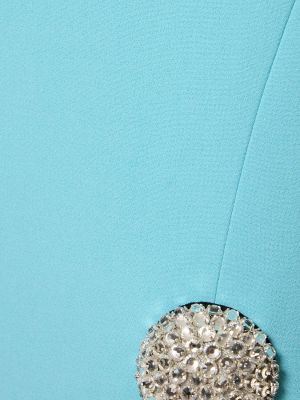 Sukienka midi z kryształkami David Koma srebrna