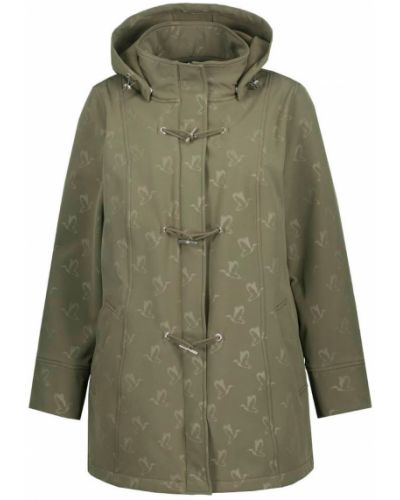 Priliehavá bunda na zips s kapucňou Ulla Popken - khaki