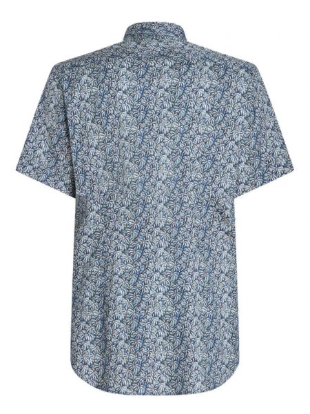 Kokvilnas krekls ar apdruku Etro zils