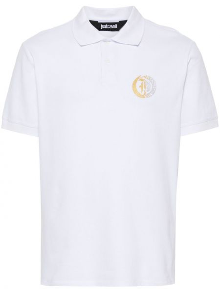 Polo krekls ar apdruku Just Cavalli balts