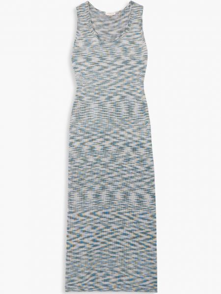 Шелковое длинное платье Lafayette 148 синее