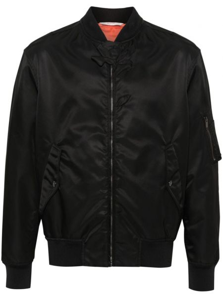 Bomber jakna s cvetličnim vzorcem Valentino Garavani črna
