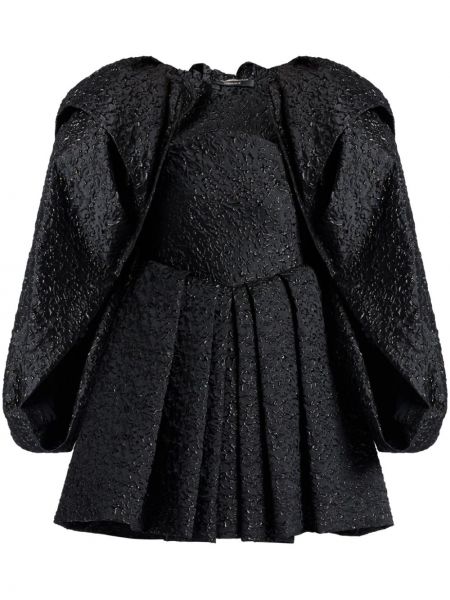 Drapírozott kabát Versace fekete