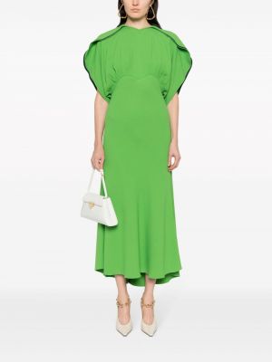 Drapiruotas midi suknele Victoria Beckham žalia