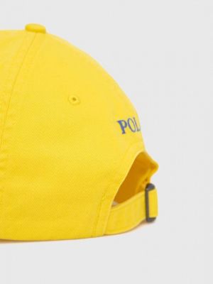 Хлопковая кепка Polo Ralph Lauren желтая