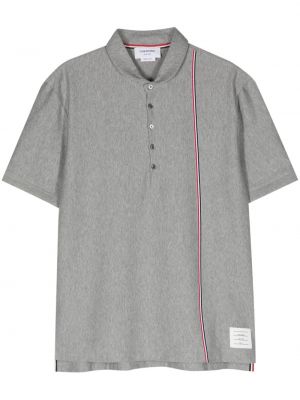 Svītrainas kokvilnas polo krekls Thom Browne pelēks