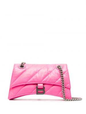 Prošivena torba za preko ramena Balenciaga ružičasta