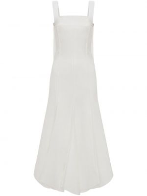 Bavlněné midi šaty Victoria Beckham bílé