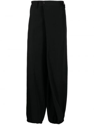 Pantaloni de lână Yohji Yamamoto negru