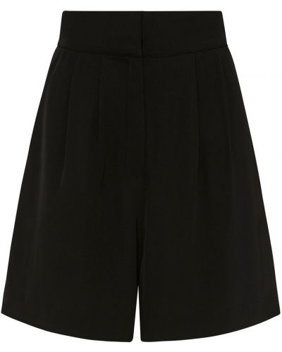 Pantaloni scurți cu talie înaltă plisate St.agni negru