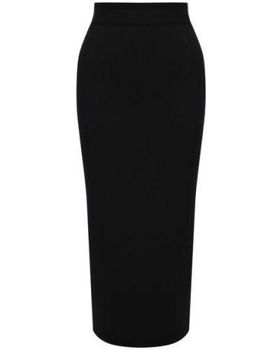 Юбка из вискозы Dolce & Gabbana черная
