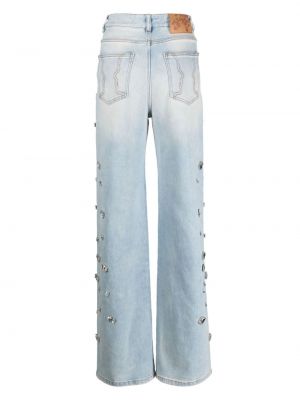 Straight jeans mit kristallen Vivetta