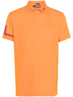 Поло тениска от джърси J.lindeberg оранжево