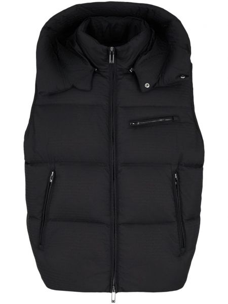 Vest med lynlås med hætte Emporio Armani sort