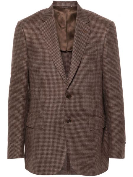 Blazer à boutons à imprimé Canali marron