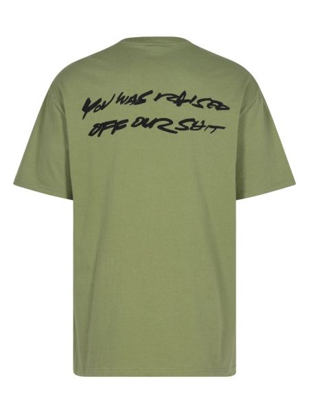 Raštuotas marškinėliai Supreme žalia
