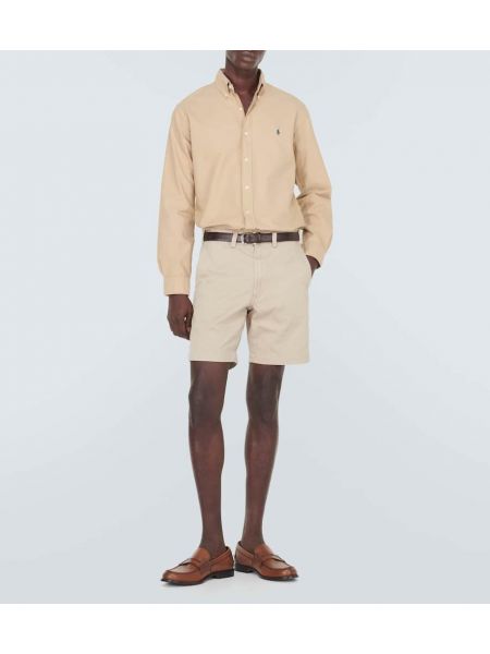 Pantaloni scurți din bumbac Polo Ralph Lauren bej