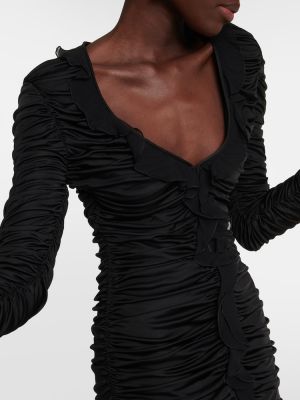 Φόρεμα με λαιμόκοψη v Blumarine μαύρο