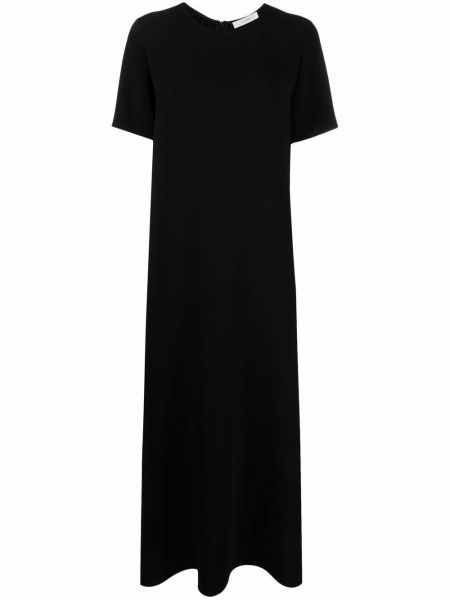 Mini robe en soie avec manches courtes The Row noir