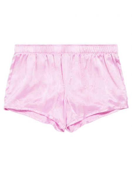 Svilene kratke hlače iz žakarda Balenciaga roza