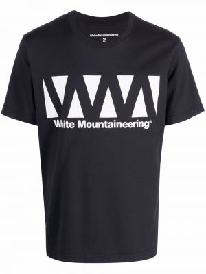 Raštuotas medvilninis marškinėliai White Mountaineering