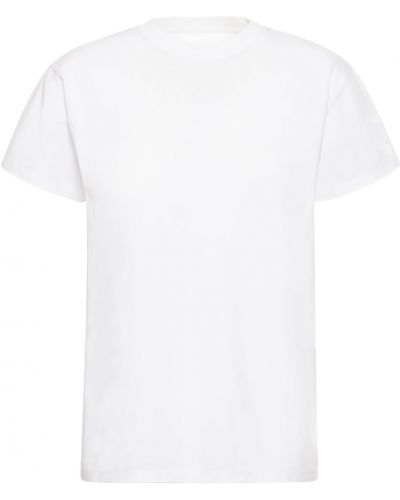 Bavlněné tričko jersey Maison Margiela bílé