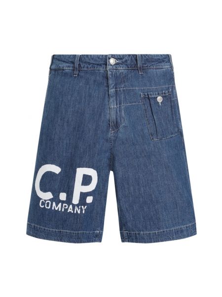 Szorty jeansowe C.p. Company niebieskie