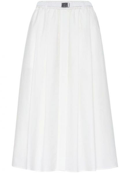 Midi sukně Brunello Cucinelli bílé