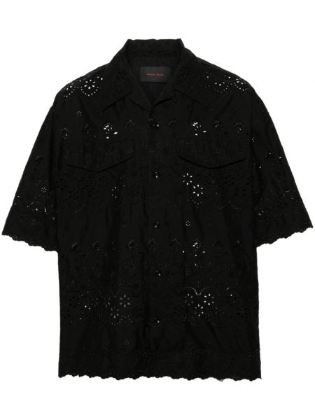Bavlnená košeľa Simone Rocha čierna