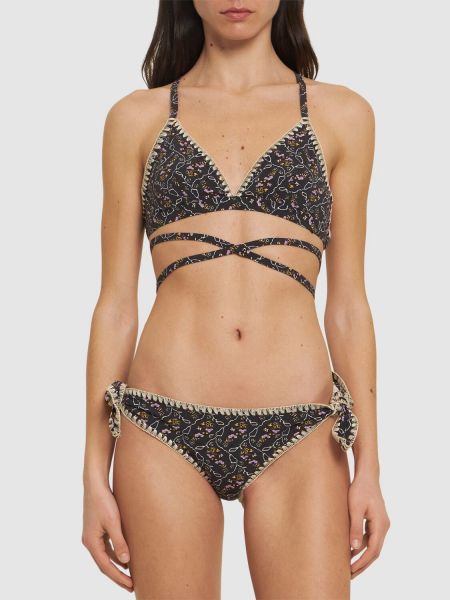 Bikini con estampado Isabel Marant negro