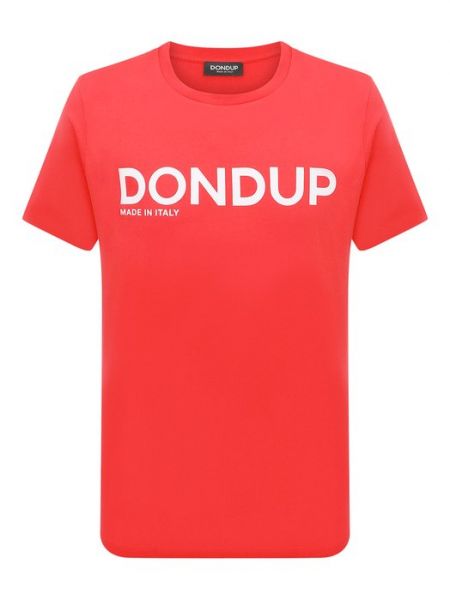 Хлопковая футболка Dondup желтая