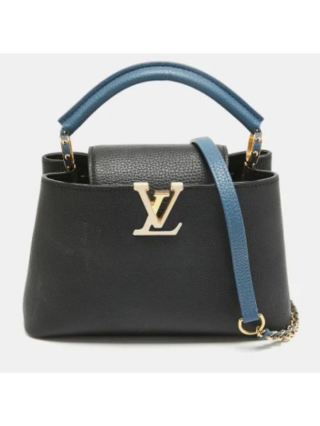 Torebka skórzana retro Louis Vuitton Vintage czarna