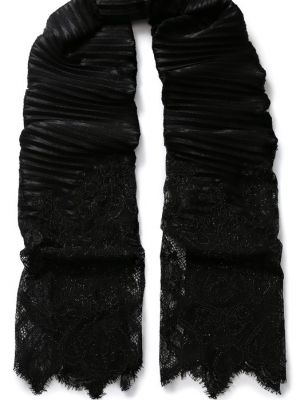 Плиссированный шарф Valentino черный