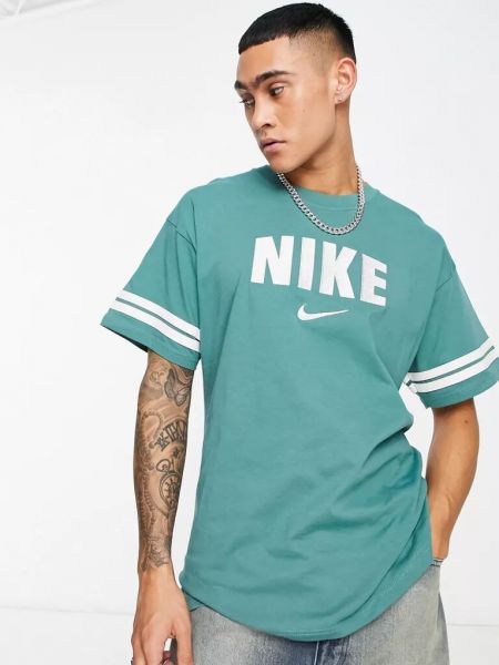 Поло ретро Nike зеленое