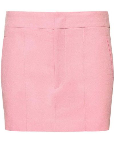 Viskózové bavlněné mini sukně Isabel Marant růžové
