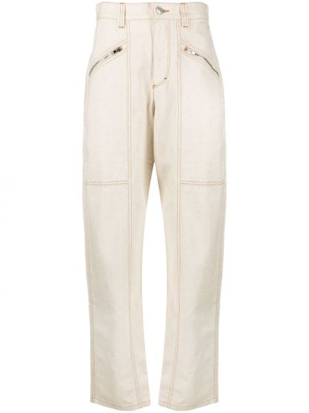 Jeans di cotone Isabel Marant beige
