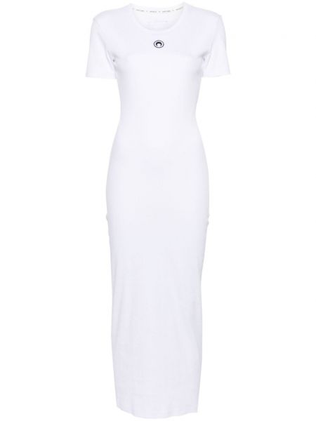 Dlouhé šaty Marine Serre bílé