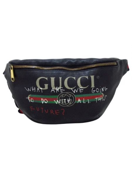 Nerka skórzana Gucci Vintage czarna