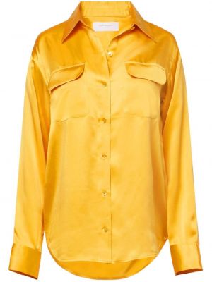Svilena košulja Equipment žuta