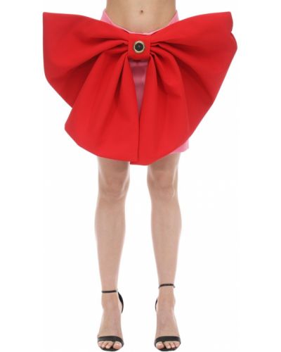 Saténové mini sukně Fausto Puglisi Růžové