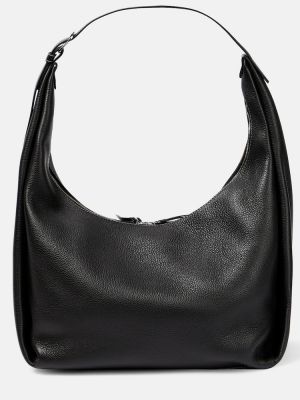Δερμάτινη τσάντα shopper Toteme μαύρο