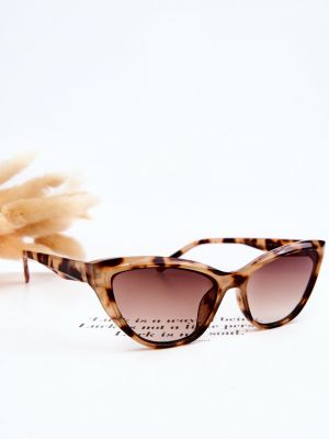 Слънчеви очила с леопардов принт Kesi бежово