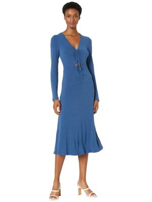Платье из джерси Bardot синее