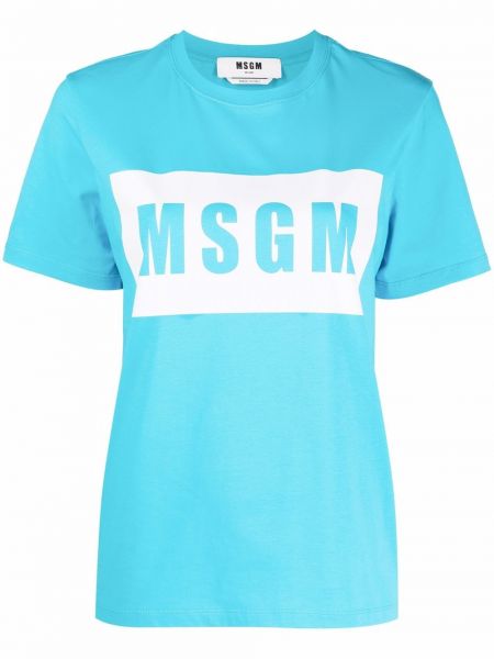 Camiseta con estampado Msgm azul