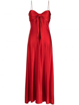 Макси рокля с панделка без ръкави Alexandre Vauthier червено