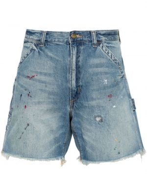 Kratke traper hlače s izlizanim efektom Polo Ralph Lauren plava