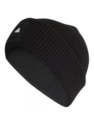 Черная шапка свободного кроя Adidas