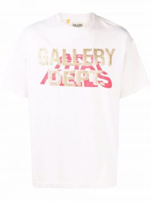 T-shirt con stampa Gallery Dept. bianco