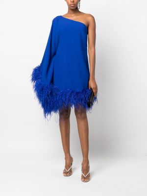 Vakarinė suknelė su plunksnomis Taller Marmo mėlyna