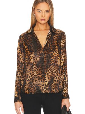 Леопардовая рубашка L’agence коричневая